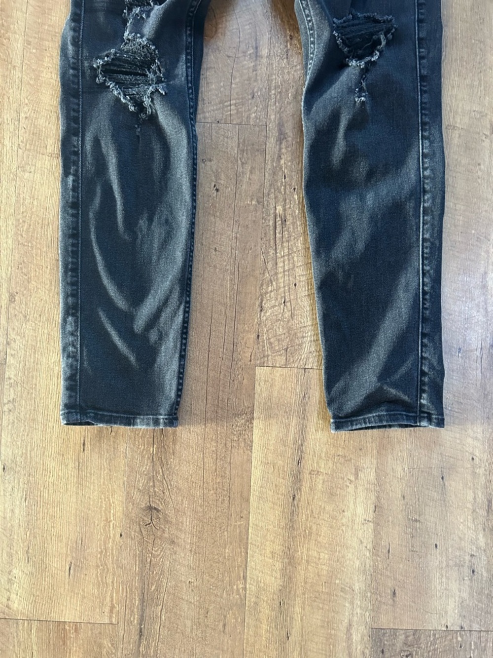 Hollister Black Distressed Skinny Jeans W30 L30 High Rise Stretch - Picture 4 of 15